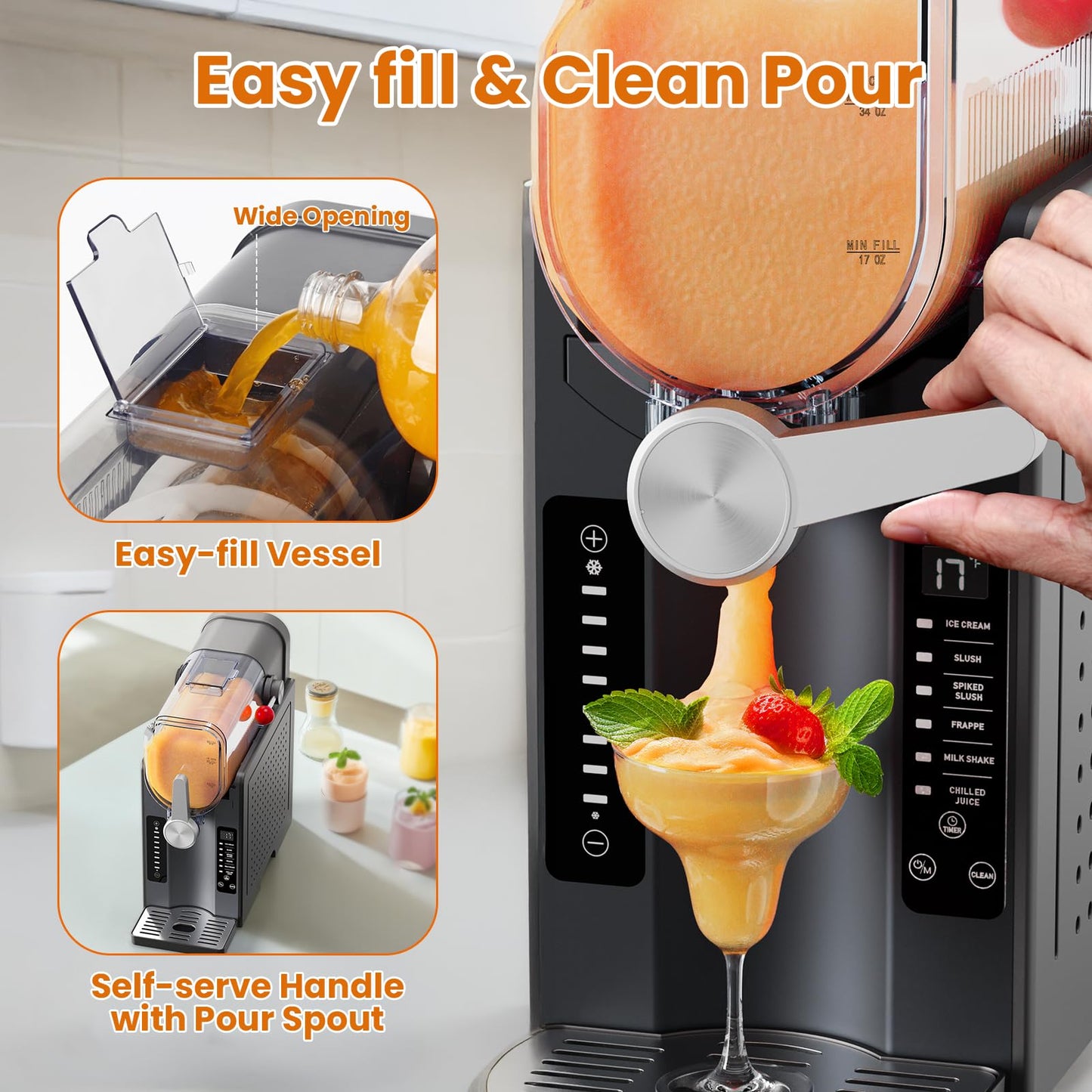 Professional Slushie & Frozen Drink Maker for Home